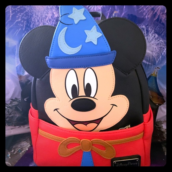 ⭐️SET?Loungefly Mickey Fantasia Sorcerer Bundle Set BP, wallet, ears & Ornament main image 14